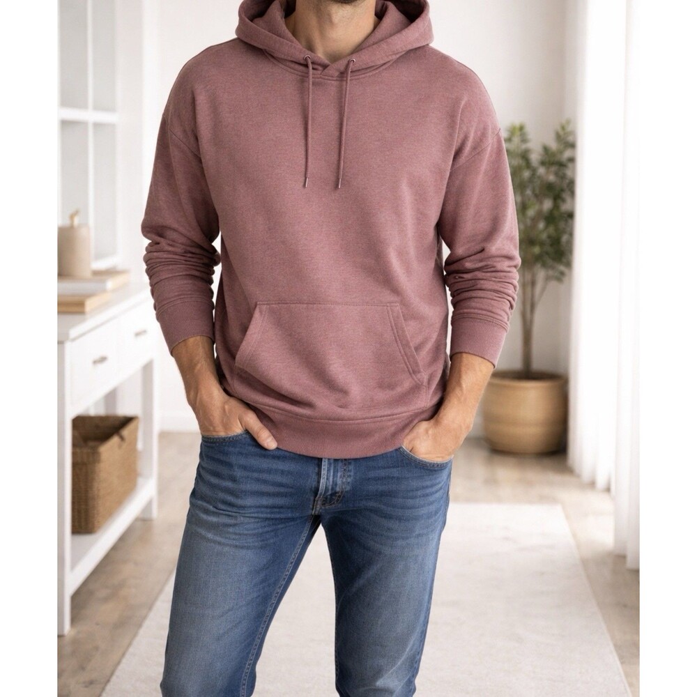 Outdoor Voices Cloudknit Hoodie Mauve Pockets Unisex Size Large (READ DESC)